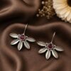 Leaf Hook Earring Exquisite Design for Everyday Wear 4 Leaf Hook Earring stylish brass jewelry design