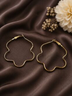 Designer Gold Plated Earring stylish brass jewelry design