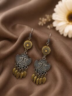 Two Tone Earring stylish brass jewelry design