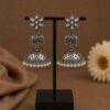 Silver Elephant Jhumka stylish brass jewelry design