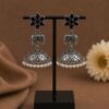 Silver Elephant Jhumka stylish brass jewelry design