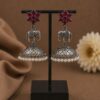 Silver Elephant Jhumka stylish brass jewelry design
