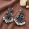 Floral Silver Earring stylish brass jewelry design