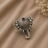 Silver Elephant Ring stylish brass jewelry design