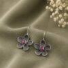 Flower Hook Earring stylish brass jewelry design