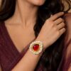 Gold Plated Drop Bangle stylish brass jewelry design