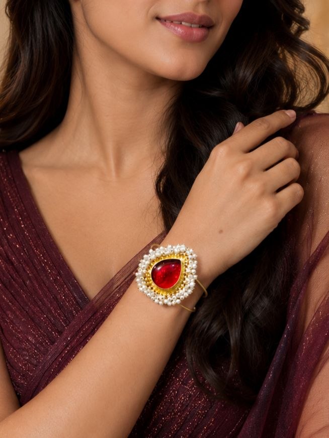 Gold Plated Drop Bangle Premium Design for Traditional Fashion Wear 1 Gold Plated Drop Bangle stylish brass jewelry design