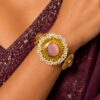 Handcrafted Round Bangle stylish brass jewelry design