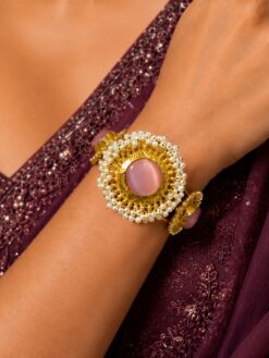 Handcrafted Round Bangle stylish brass jewelry design