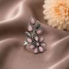 Oxidized Floral Ring stylish brass jewelry design
