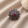 Silver Floral Ring Gorgeous Design for Beautiful Everyday Wear 10 Silver Floral Ring stylish brass jewelry design