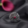 Designer Silver Ring stylish brass jewelry design