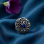 Designer Silver Ring Premium Design for Elegant Fashion Wear - Blue