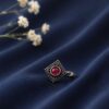 Silver Square Nose Pin stylish brass jewelry design