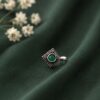 Silver Square Nose Pin stylish brass jewelry design