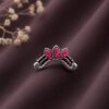 Designer Leaf Nose Pin stylish brass jewelry design