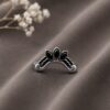 Designer Leaf Nose Pin stylish brass jewelry design