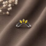 Designer Leaf Nose Pin Elegant Design for Stylish Ethnic Wear