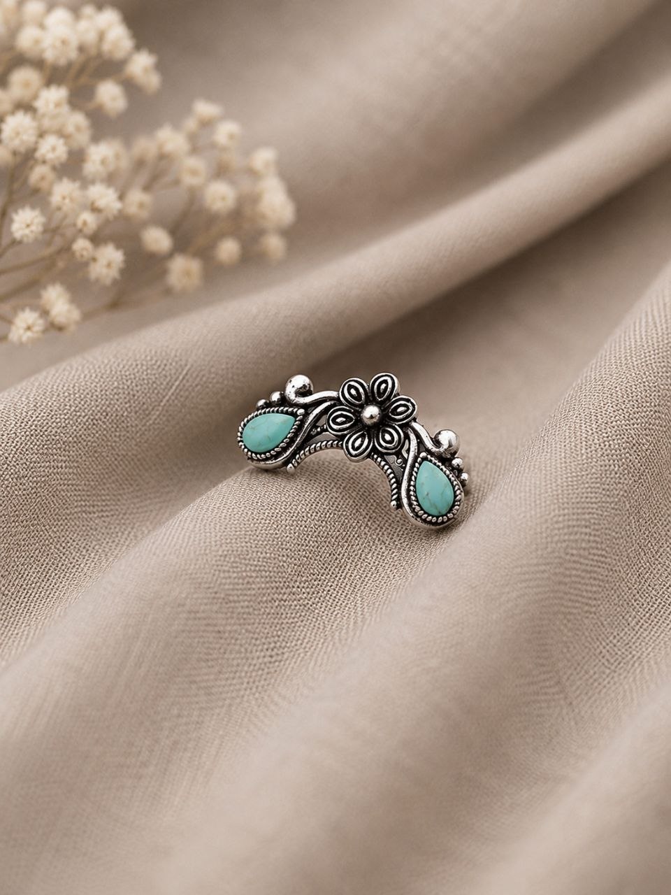 Floral Nose Pin Beautiful Inspired Design for Stunning Traditional Wear 6 Floral Nose Pin stylish brass jewelry design