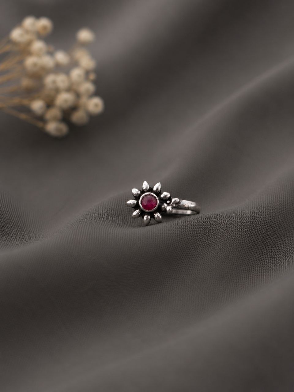 Beautiful Floral Nose Pin Elegant Design for Traditional & Everyday Wear 6 Floral Nose Pin elegant flower inspired brass jewelry