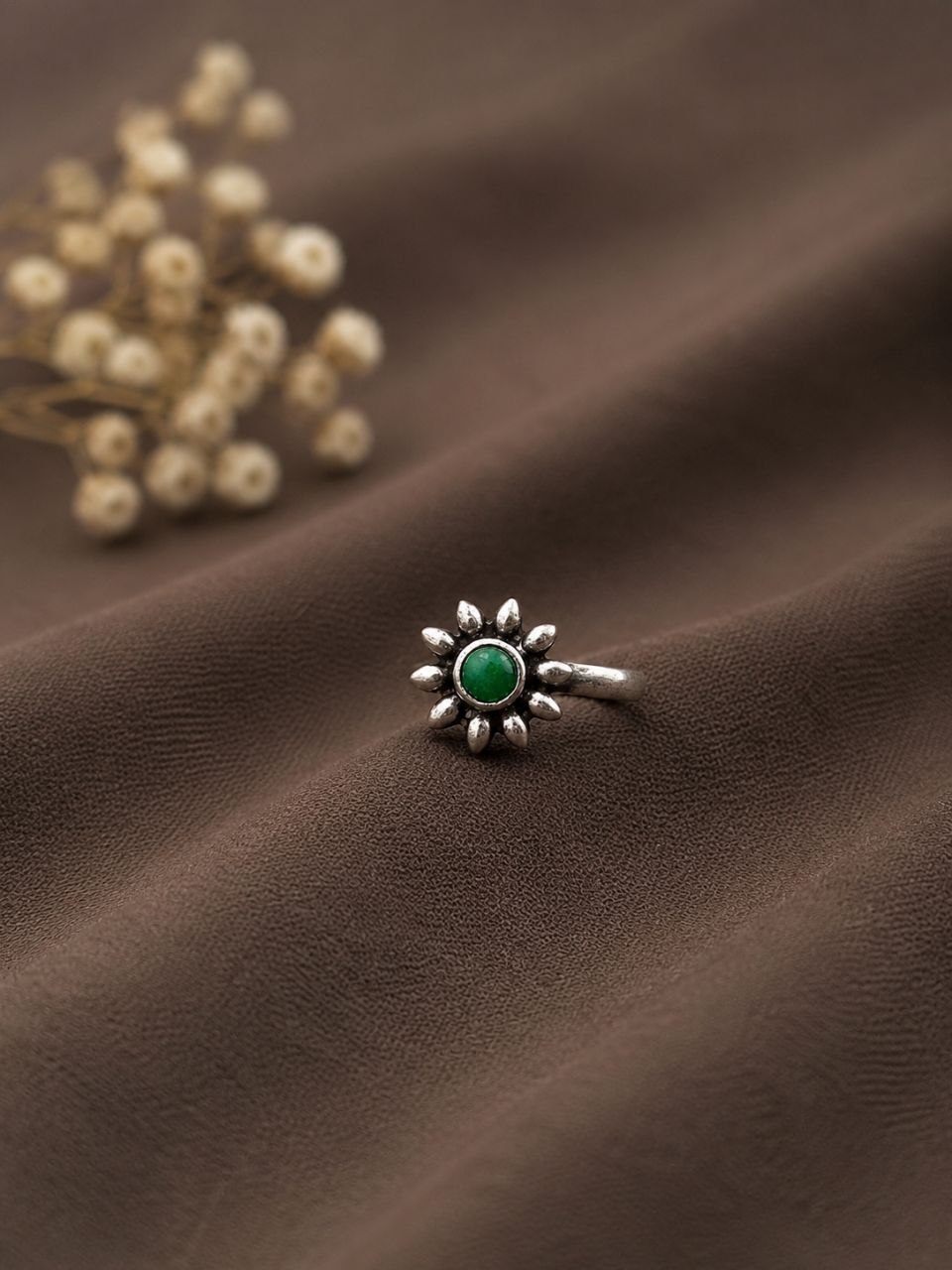 Beautiful Floral Nose Pin Elegant Design for Traditional & Everyday Wear 5 Floral Nose Pin elegant flower inspired brass jewelry