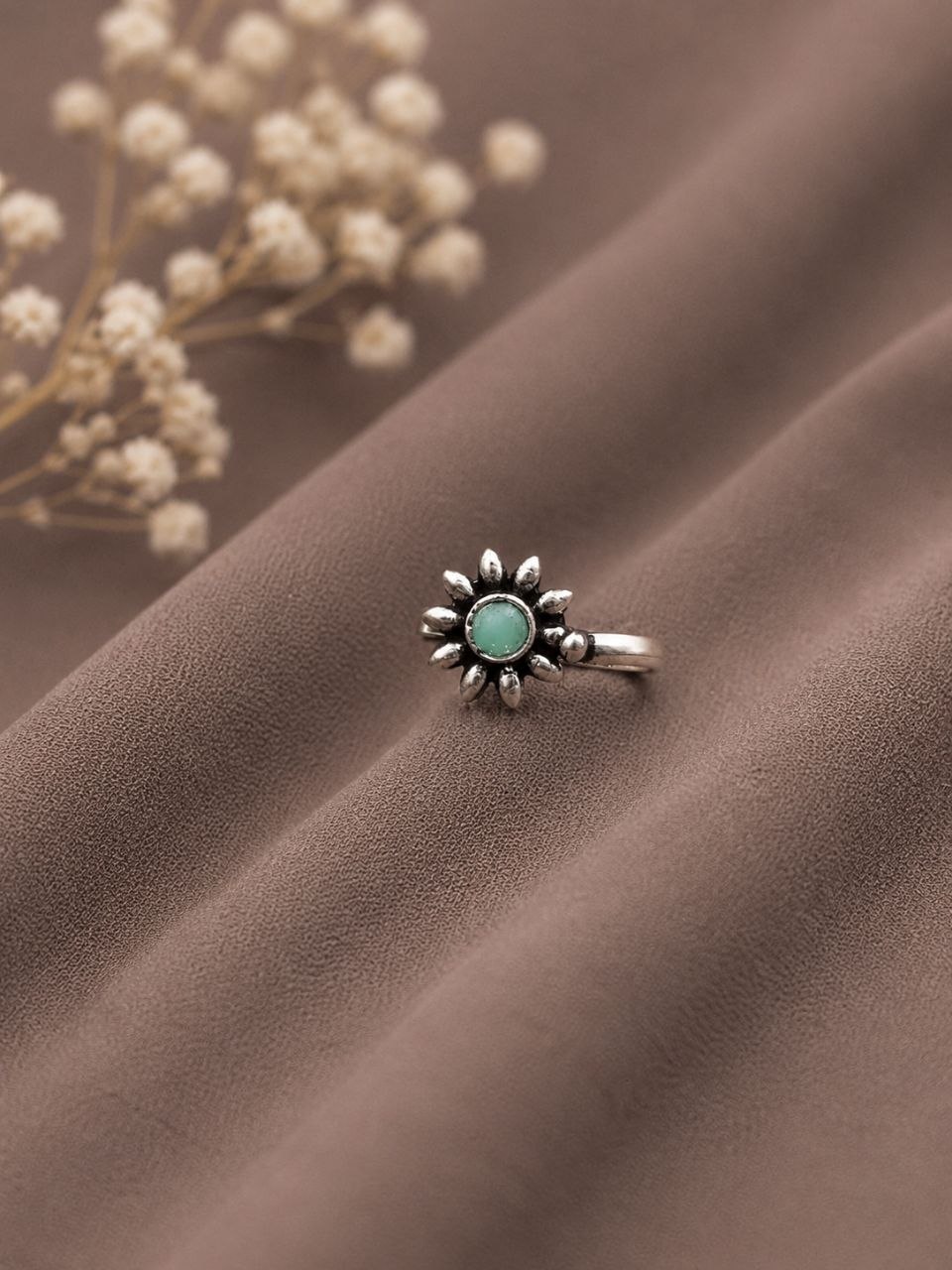 Beautiful Floral Nose Pin Elegant Design for Traditional & Everyday Wear 1 Floral Nose Pin elegant flower inspired brass jewelry