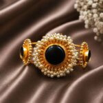 Handcrafted Round Bangle Artisan Design for Traditional Fashion Wear - "Black"