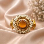 Handcrafted Round Bangle Artisan Design for Traditional Fashion Wear - "Yellow"
