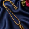 Gold Plated Maa Chain Pendant elegant devotional jewelry design