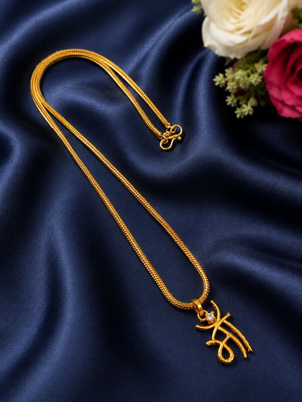 Gold Plated Maa Chain Pendant Elegant Design for Timeless Jewelry 1 Gold Plated Maa Chain Pendant elegant devotional jewelry design