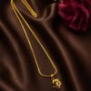 Gold Om Chain spiritual gold plated jewelry design