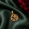 Designer Gold Om Pendant spiritual gold plated jewelry design