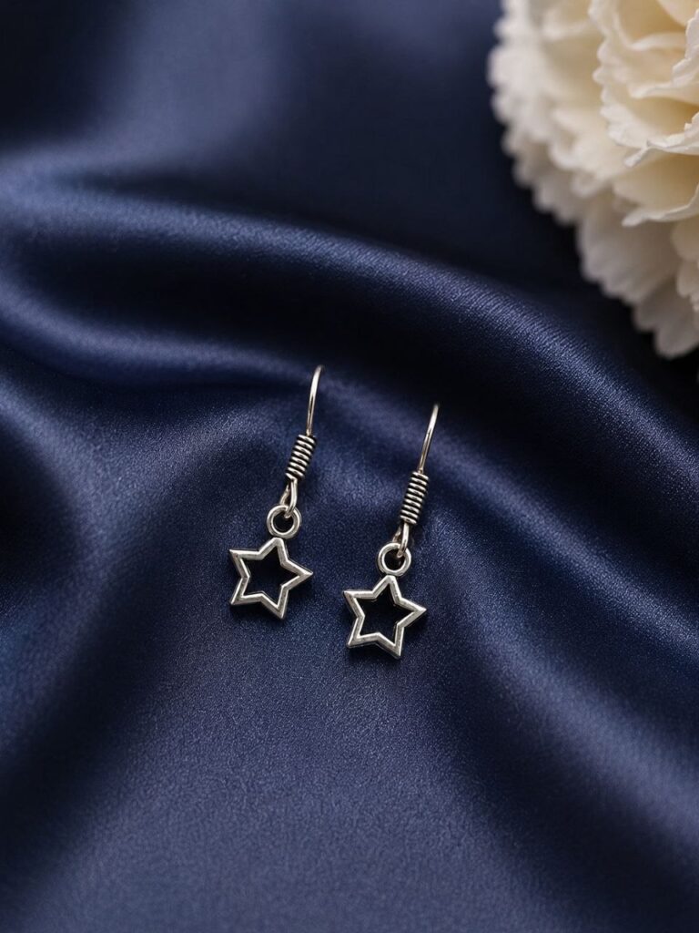 Star Hook Earring Trendy Celestial for Lightweight Style & Party Wear