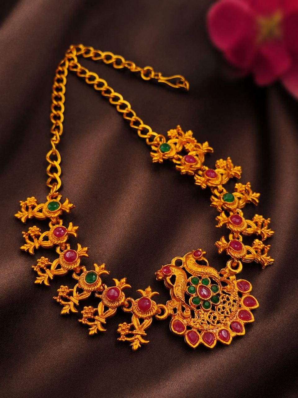 Elegant Peacock Necklace Graceful Design for Festive & Party Wear 1 Elegant Peacock Necklace traditional jewelry design