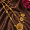 Traditional Gold Necklace Set elegant ethnic jewelry design