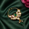 Designer Leaf Nose Pin elegant nature inspired jewelry design