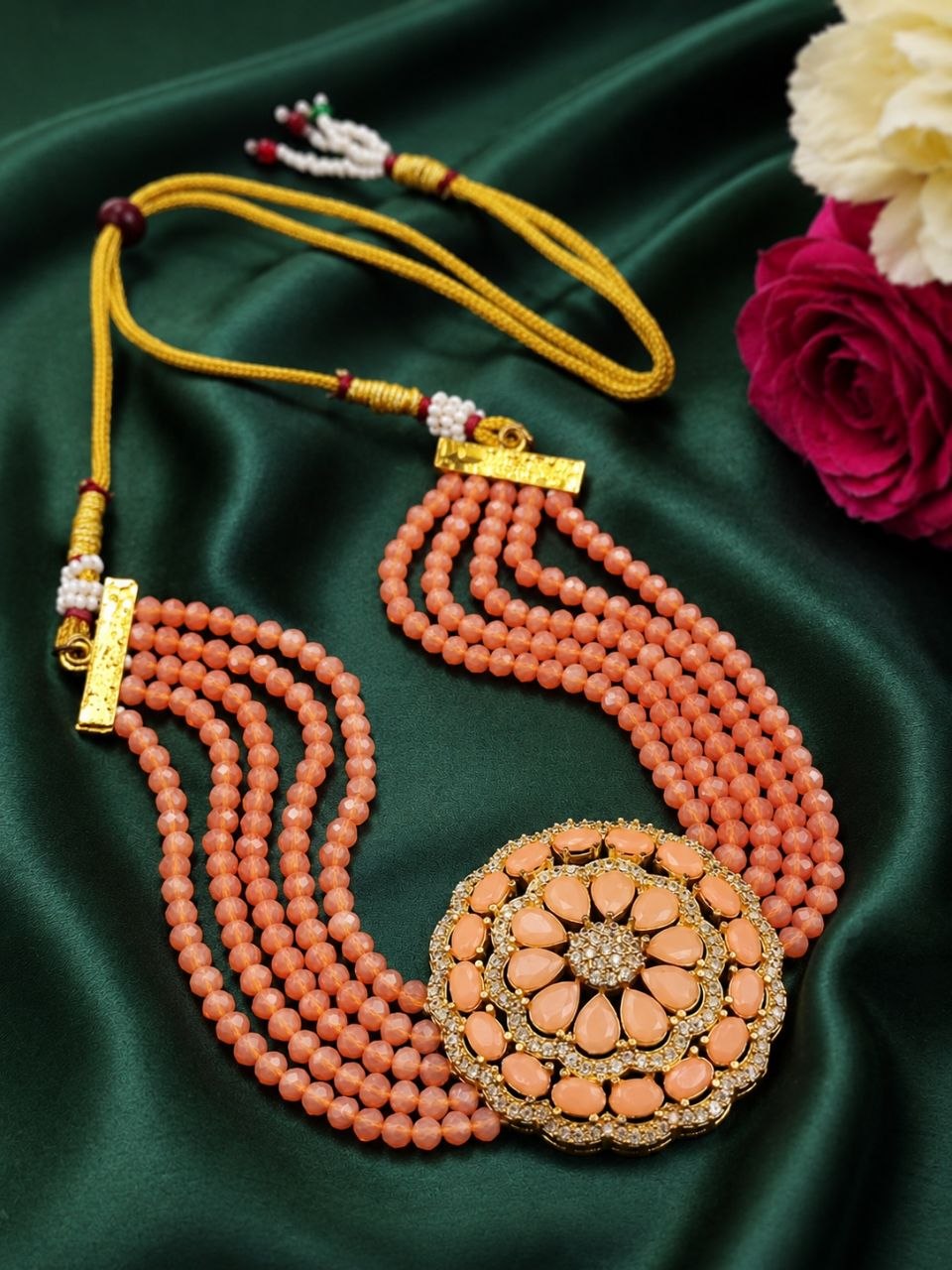 Handmade Kundan Meena Necklace Royal Jewelry for Weddings & Party Wear 1 Handmade Kundan Meena Necklace traditional royal jewelry design