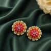 Hand Painted Stud Earring artistic handcrafted jewelry design