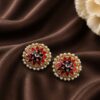 Hand Painted Stud Earring artistic handcrafted jewelry design