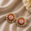Hand Painted Stud Earring artistic handcrafted jewelry design
