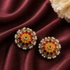 Hand Painted Stud Earring artistic handcrafted jewelry design
