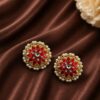 Hand Painted Stud Earring artistic handcrafted jewelry design