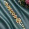 Designer Floral Shish Patti elegant bridal head jewelry design