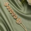 Designer Floral Shish Patti elegant bridal head jewelry design
