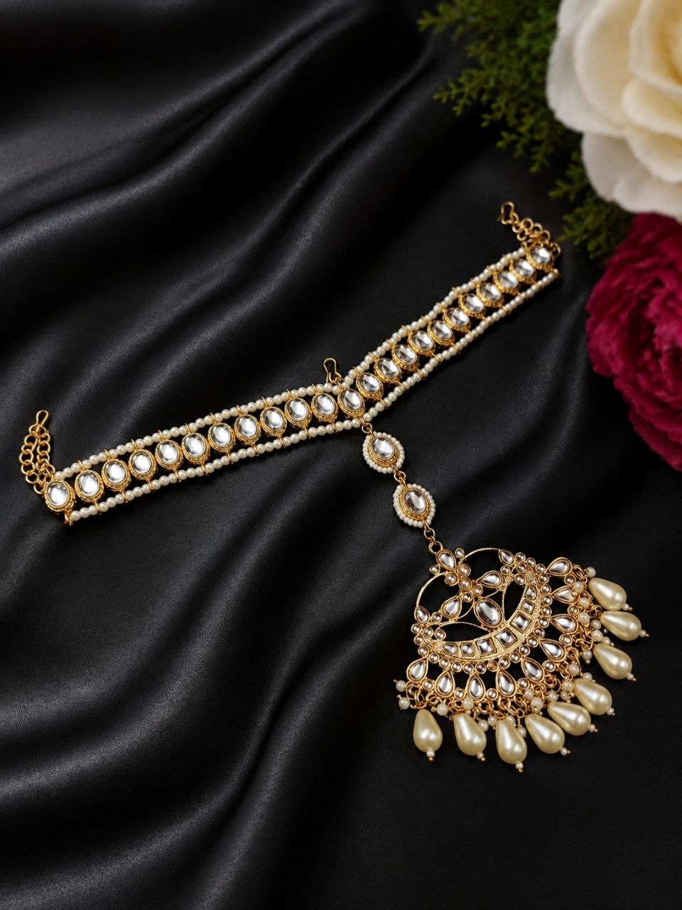 Traditional Maang Tikka Forehead Jewelry for Shish Patti Weddings Wear 3 Traditional Maang Tikka elegant ethnic forehead jewelry design