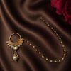 Traditional Gold Nath elegant ethnic nose ring jewelry design