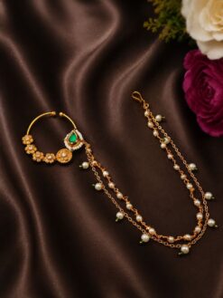 Floral Nath elegant flower inspired nose ring jewelry design