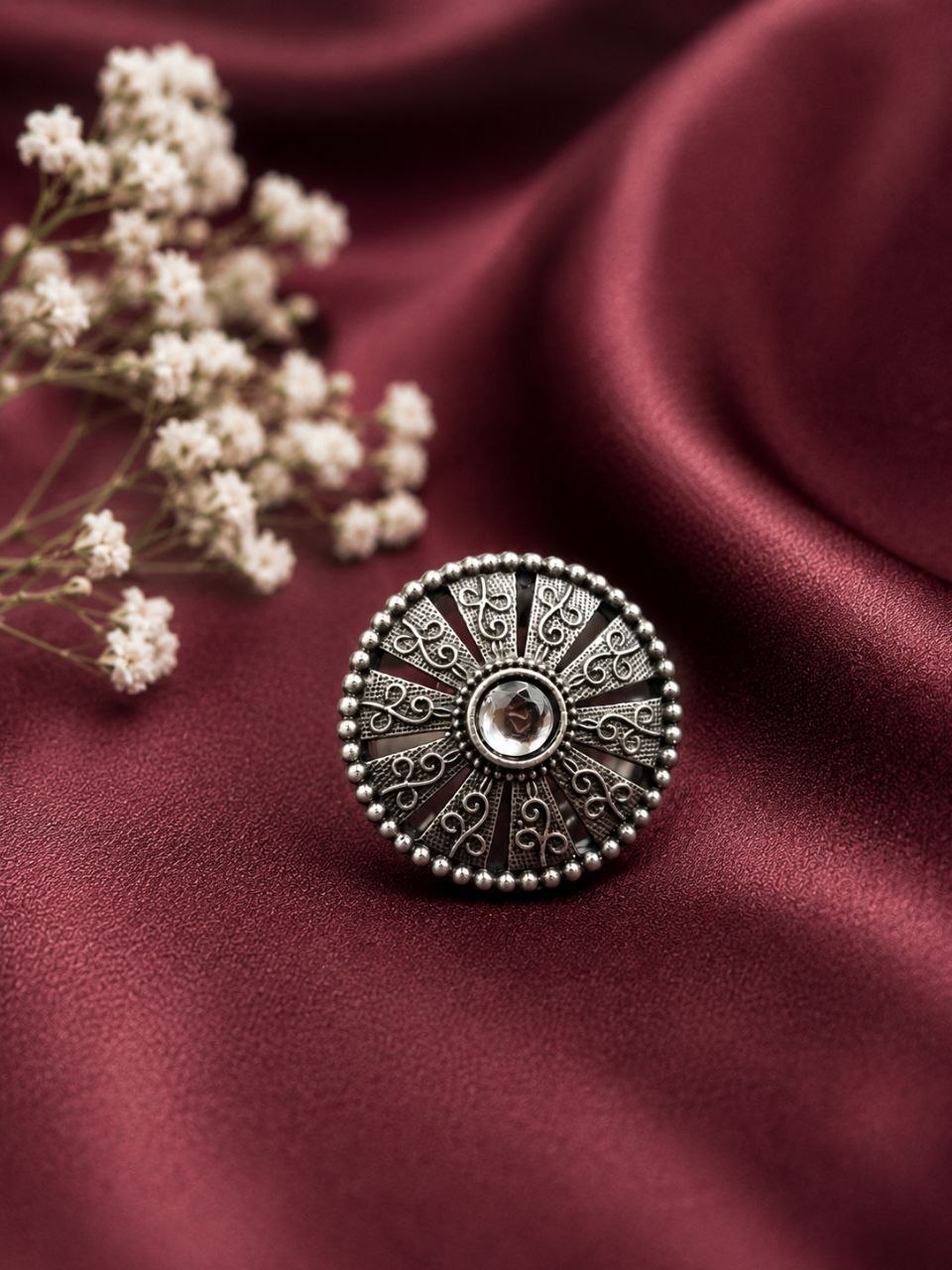 Ethnic Floral Ring Traditional Jewelry for Everyday & Festive Wear 7 Ethnic Floral Ring elegant flower inspired jewelry design