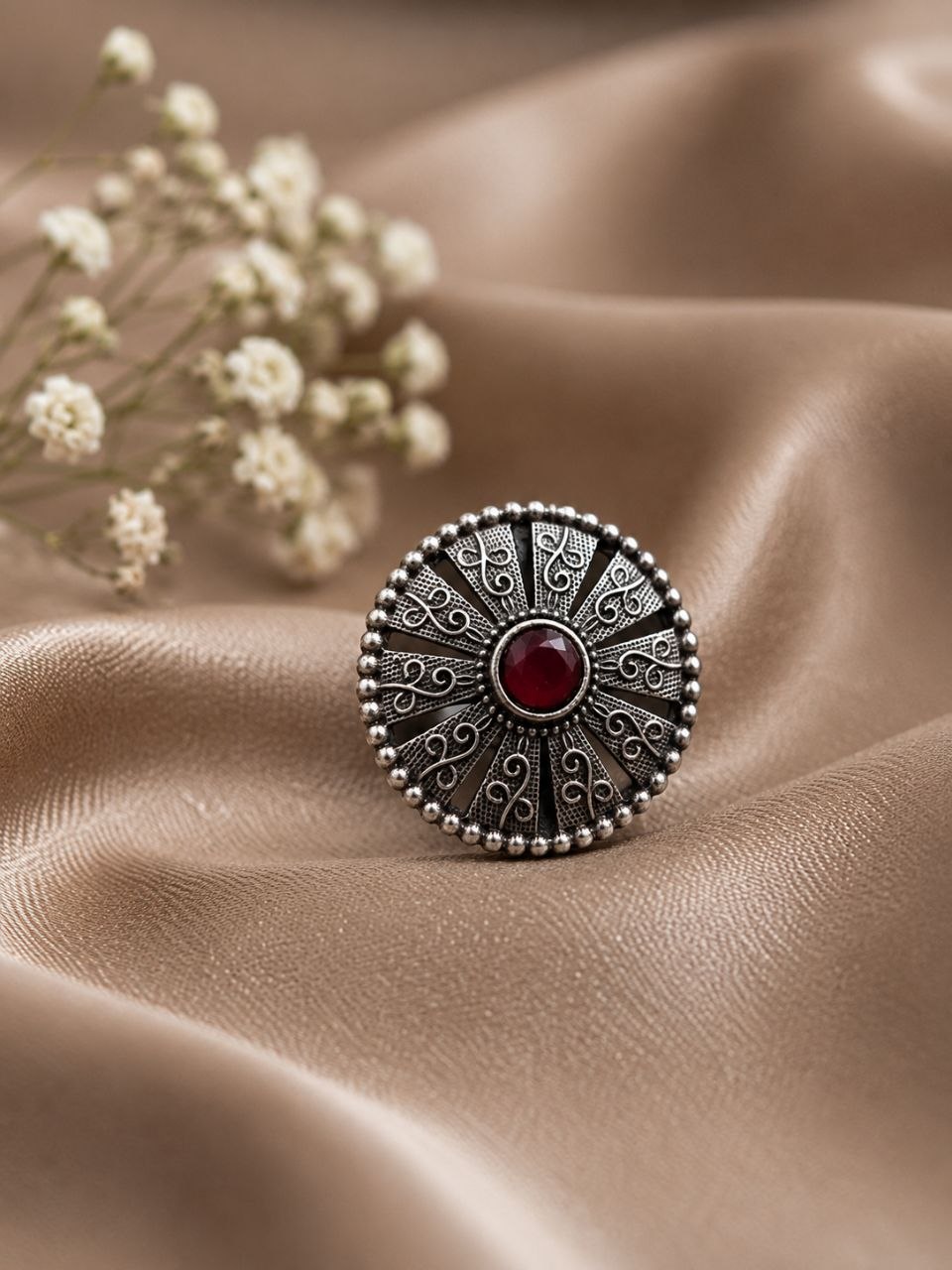 Ethnic Floral Ring Traditional Jewelry for Everyday & Festive Wear 6 Ethnic Floral Ring elegant flower inspired jewelry design