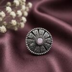 Ethnic Floral Ring Traditional Jewelry for Everyday & Festive Wear - ''BabyPink''